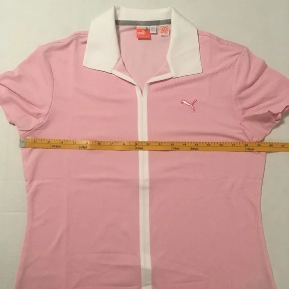Puma Pink Short Sleeve Polo Shirt - Picture 6 of 7